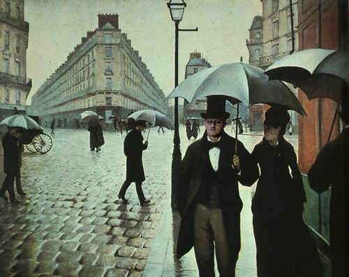 caillebotte paris street rainy day 1877